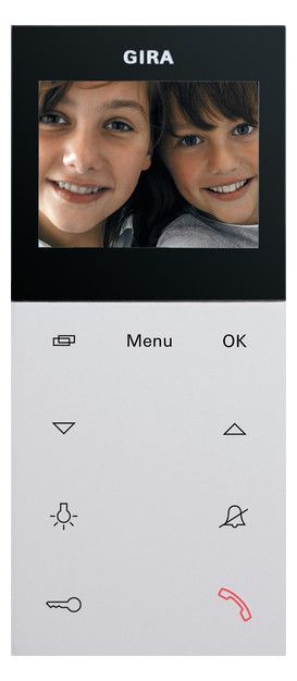 GIRA 123927 Wohnungsstation Video AP Plus System 55 Reinweiß seidenmatt