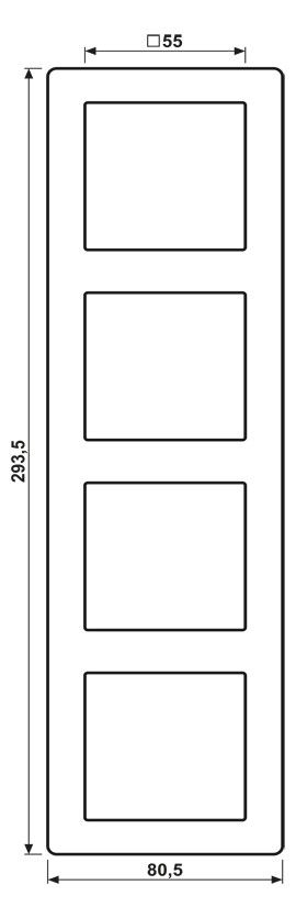 Jung AS584 Rahmen 4fach Serie AS weiß