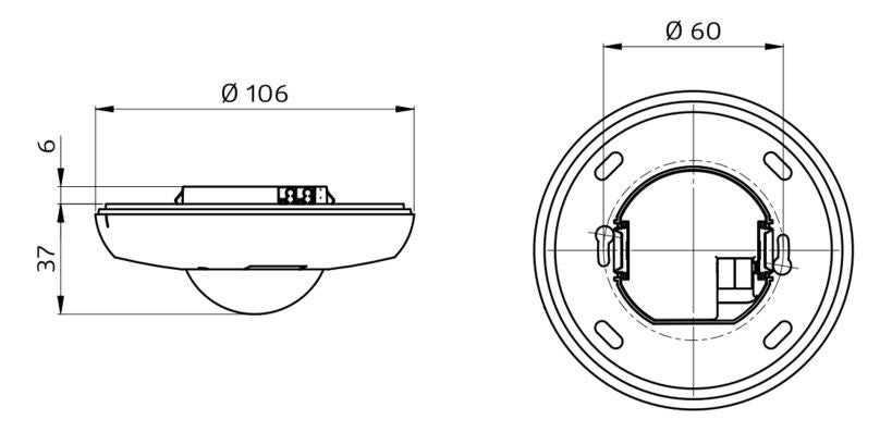 BEG 93511 PD2N-KNXs-ST-UP weiß Präsenzmelder
