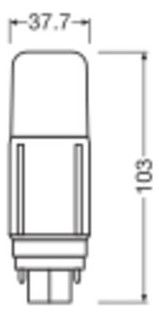 Ledvance DULUX LED DVT EM&AC MAINS V5.5W 840 G24D 700lm Ersatz f.KLLni 2p KVG