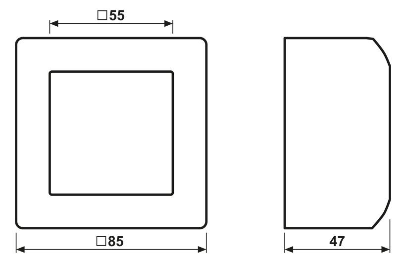 Jung AS581AWW Aufputz-Kappe 1fach m.Rahmen Serie A/AS alpinweiß