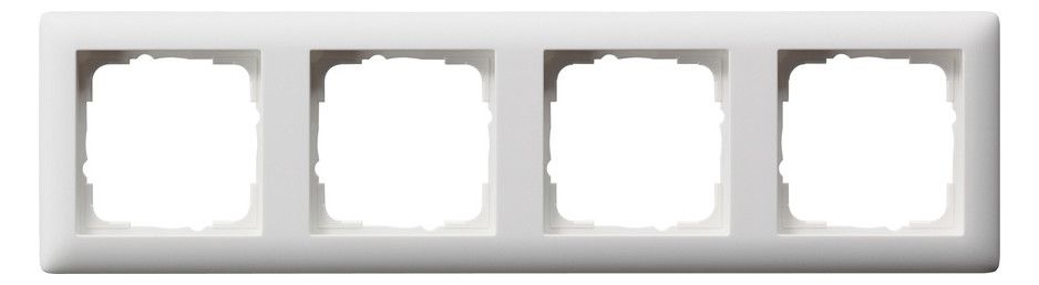 GIRA 021404 Abdeckrahmen 4fach Standard 55 Reinweiß seidenmatt