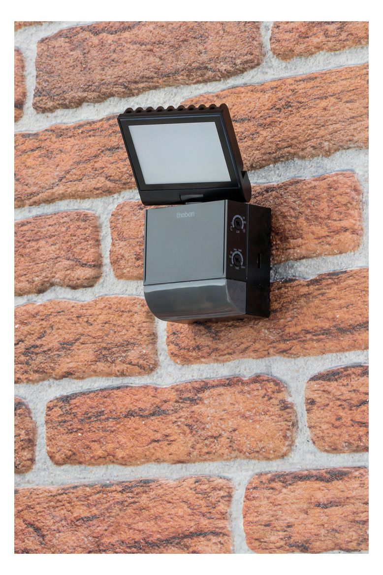 Theben theLeda S8-100 BK LED-Strahler m.Bew.melder f.Wandm. 8W sw 1020801