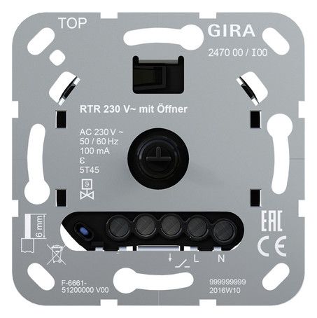 GIRA 247000 Raumtemperaturregler 230V Öffner Einsatz