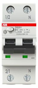 ABB DS201A-B13/0,03 FI/LS-Schalter 6kA 1P+N Typ A B 13A 30mA 2CSR255180R1135