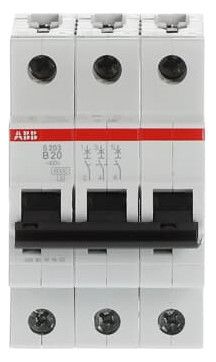 ABB S203-B20 Sicherungsautomat B-Char., 6 kA, 20A, 3P