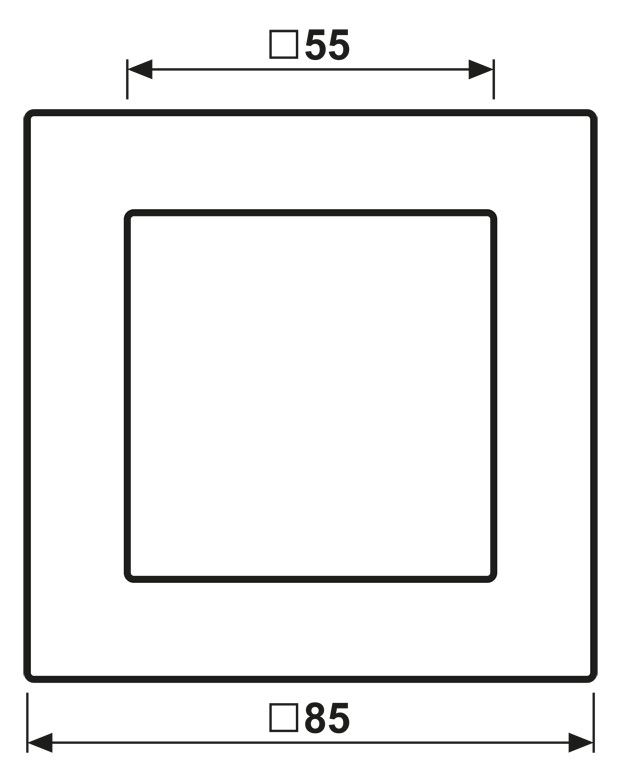 Jung A5581BFANM Rahmen 1f.bruchsicher f. waager.u.senkr.komb.