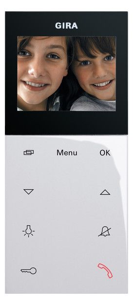 GIRA 123903 Wohnungsstation Video AP Plus System 55 Reinweiß glänzend