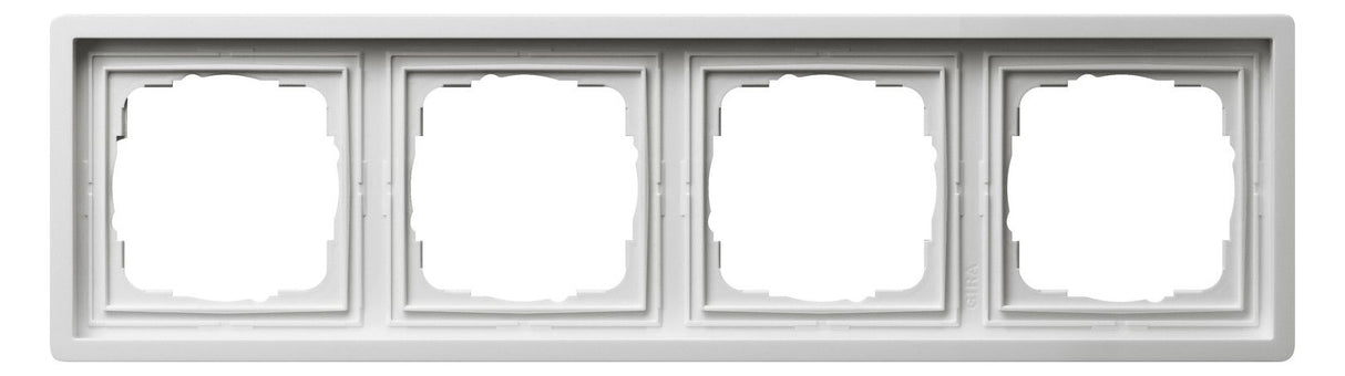 GIRA 0214112 Abdeckrahmen 4fach Flächenschalter Reinweiß glänzend