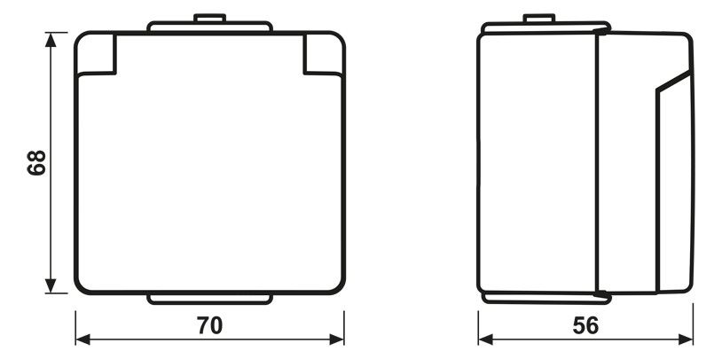 Jung 620WX AP/WG SCHUKO Steckdose Hohlboden z.Durchverdrahtet H55mm WG600