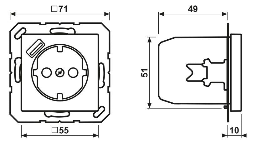Jung A1520-18AWW SCHUKOsteckdose m.USB Weiß