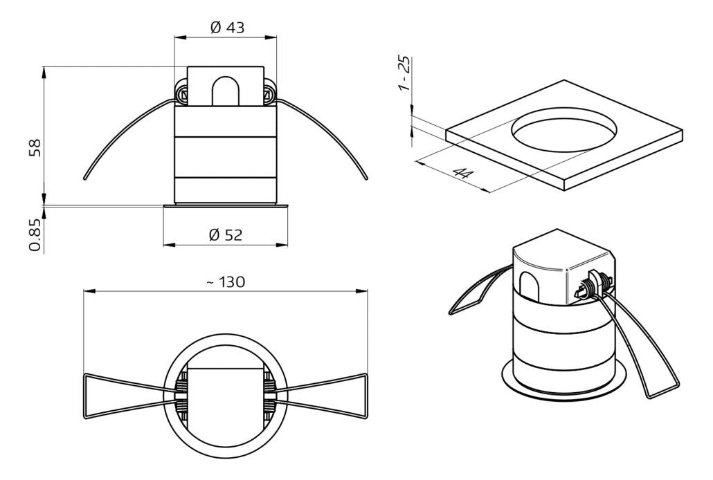 BEG 92583 PD11-M-1C-FLAT-DE weiß Präsenzmelder flach