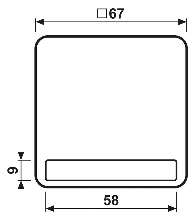 Jung CD590NA Wippe Schriftfeld weiß