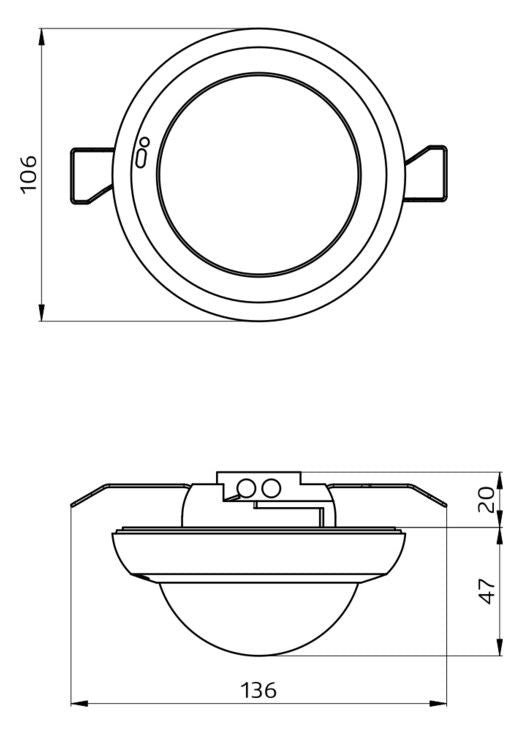 BEG 93514 PD4N-KNXs-ST-DE weiß Präsenzmelder