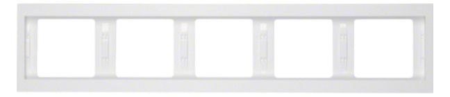Berker 13937009 Rahmen 5fach waagerecht polarweiß glänzend