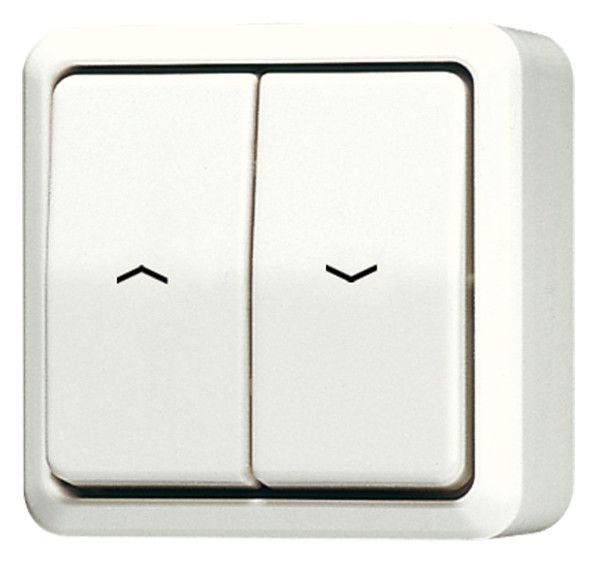 Jung 639VA AP-Jalousie-Wipptaster 1polig AP600 weiß