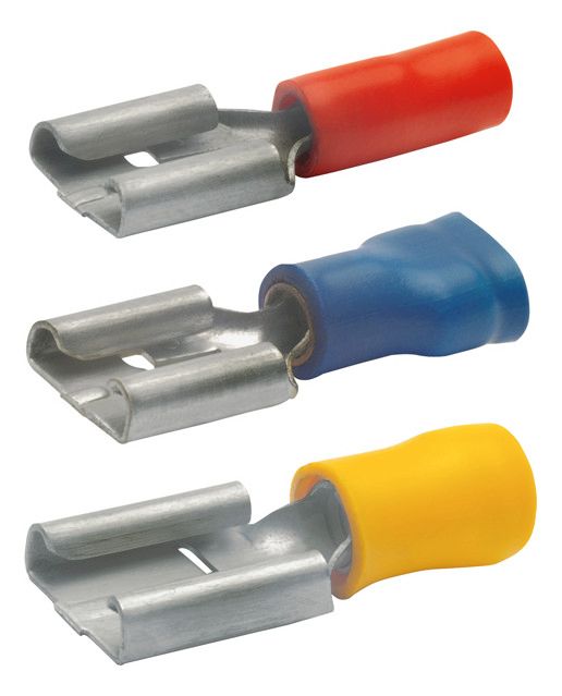 Klauke 8203 Flachsteckhülse isol. rot