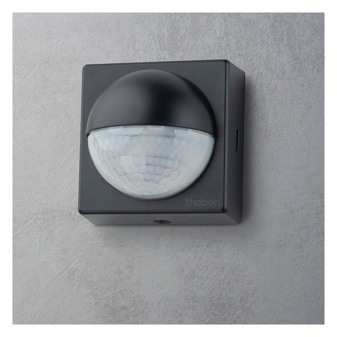 Theben theLuxa R180 BK Bew.melder Wandmont.außen IP55 180° 12m sw 1010201