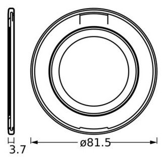 Ledvance SP CBO RING ADJ ROUND BN Austauschbarer Ring für SPOT