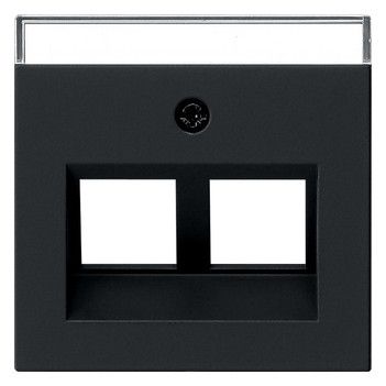 GIRA 2640005 Abdeckung 30°+BSF Tragring MJ 2fach System 55 Schwarz matt (lack.)