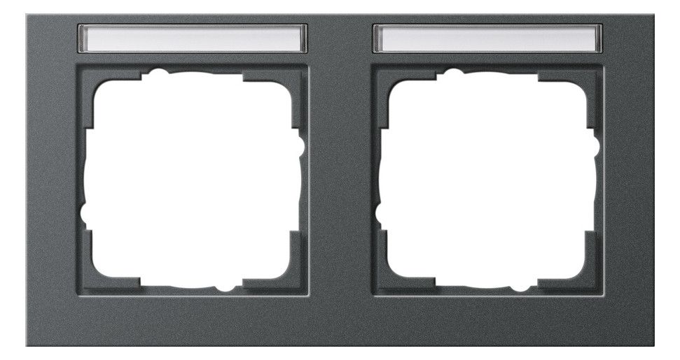 GIRA 109223 Abdeckrahmen 2fach waager. BSF E2 Anthrazit
