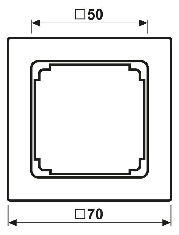 Jung LS961ZSW Zwischenrahmen f.Abdeckung 50x50mm schwarz