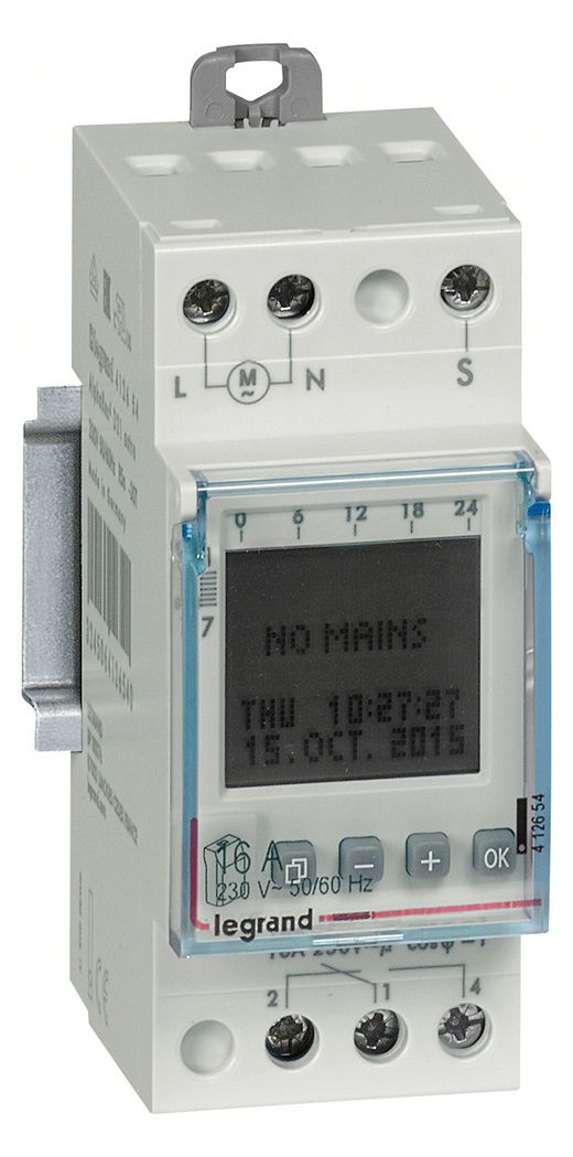 Legrand 412654 AlphaRex³ D21 230VAC digital Astrozeitschaltuhr 1-Kanal 2TE