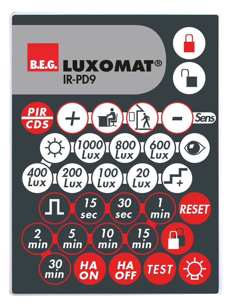 BEG 92201 IR-PD9 Fernbedienung LUXOMAT