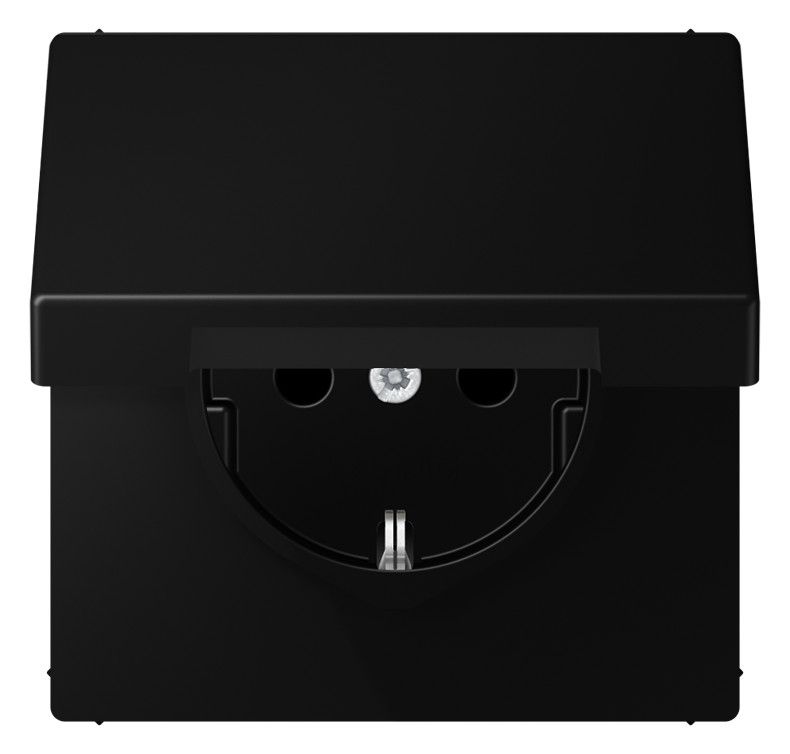 Jung LS1520BFKIKLSWM SCHUKO Steckd.KI m. Klappd.