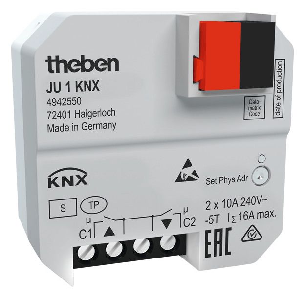Theben JU 1 KNX 1f UP-Jalousieaktor TP UP Data Secure 4942550