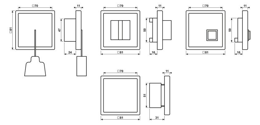Jung NRSLS0834WW Notrufset m.Zug/Abstell taster,Rufmodul,Netzteil alpinweiß