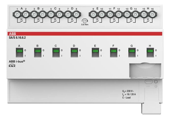 ABB SA/S8.16.6.2 Schaltaktor 8fach 16 A C-Last m.Energiefunktion 2CDG110271R0011