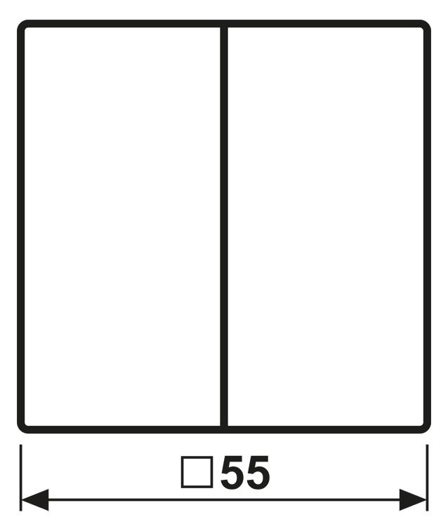Jung AS1702WW Steuertaste 2-fa