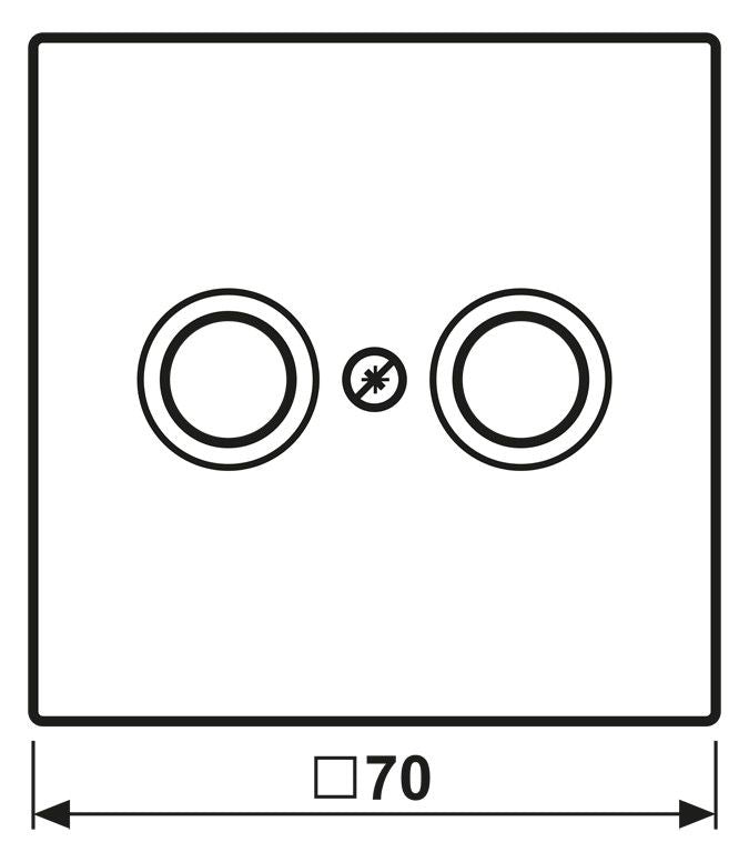 Jung ES2990TV Abdeckung 2Loch f.Antennen-Steckdose LS Edelstahl