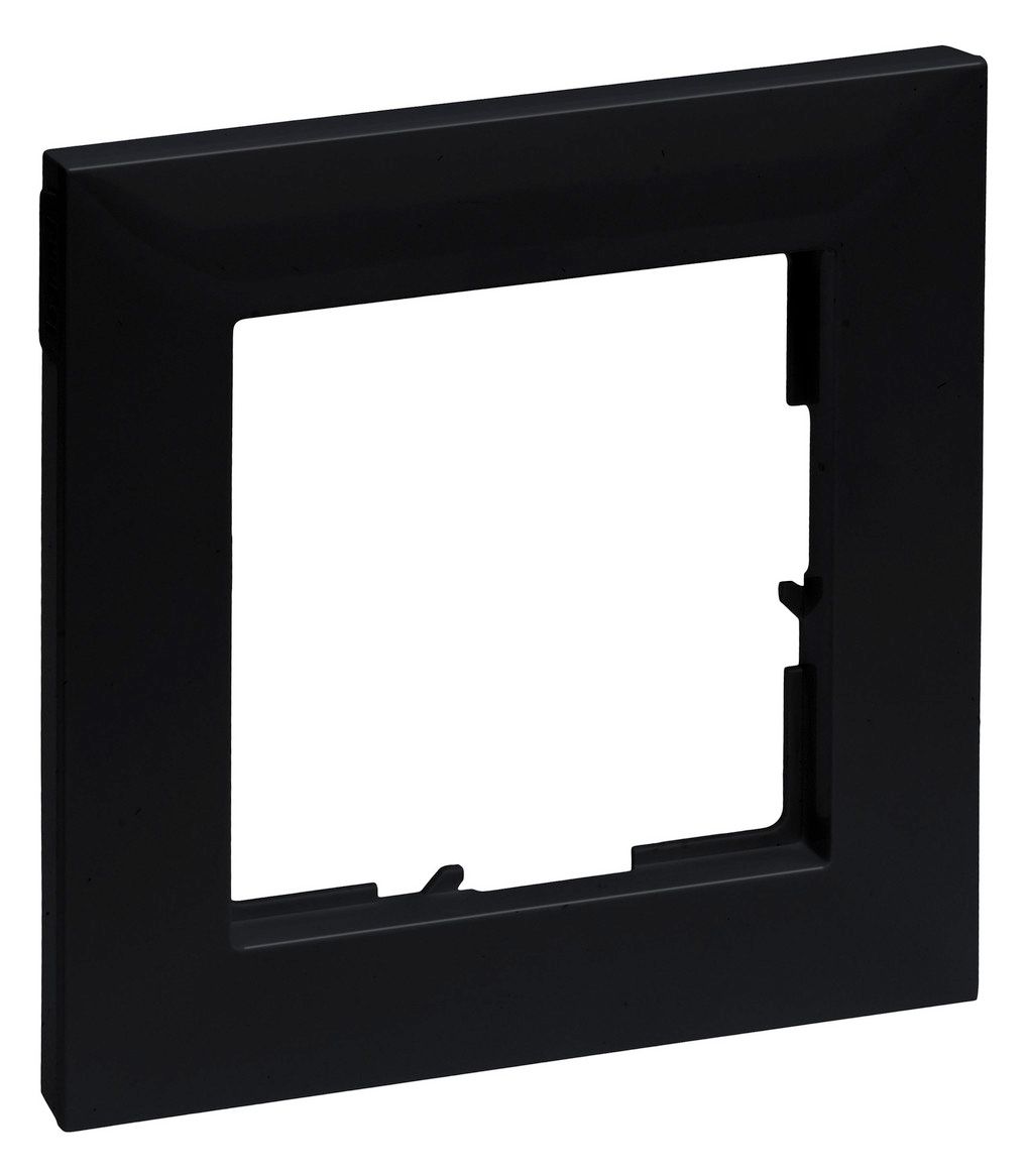 Legrand 765371 SEANO 1-fach Rahmen in der Farbausführung Schwarz lackiert