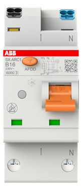 ABB SX-ARC1-B16 AFDD+LS 6kA 1P+N 2TE 2CSA255908R9165