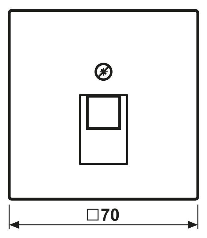 Jung AL2969-1UA Abdeckung f.IAE/UAE Aluminium Naturton, mattgebeizt