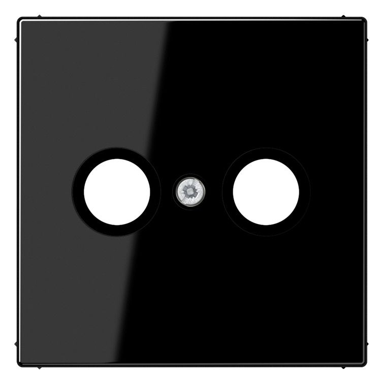Jung LS990TVSW Abdeckung 2Loch f.Antennen-Steckdose schwarz