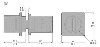 Schneider VCDN20 NOT-AUS Hauptschalter D22,5mm 3p 690V 20A Griff rot abschl.