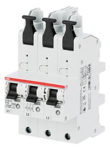 ABB S751/3-E35 3x1pol L1/L2/L3 35A 25kA Hauptsicherungs-Automat 2CDS781001R4352