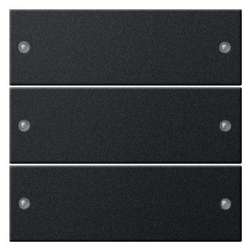 GIRA 2183005 Wippenset 3fach System 55 Schwarz matt (lackiert)