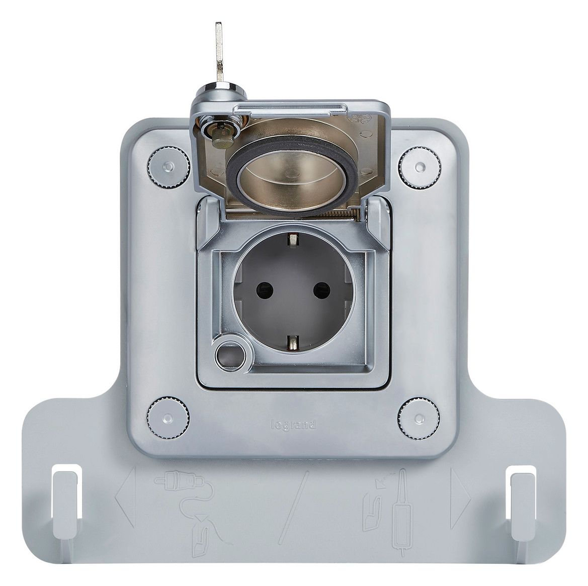 Legrand 077857 Green Up Steckdose Unterputz abschließbar Soliroc IP55 IK10