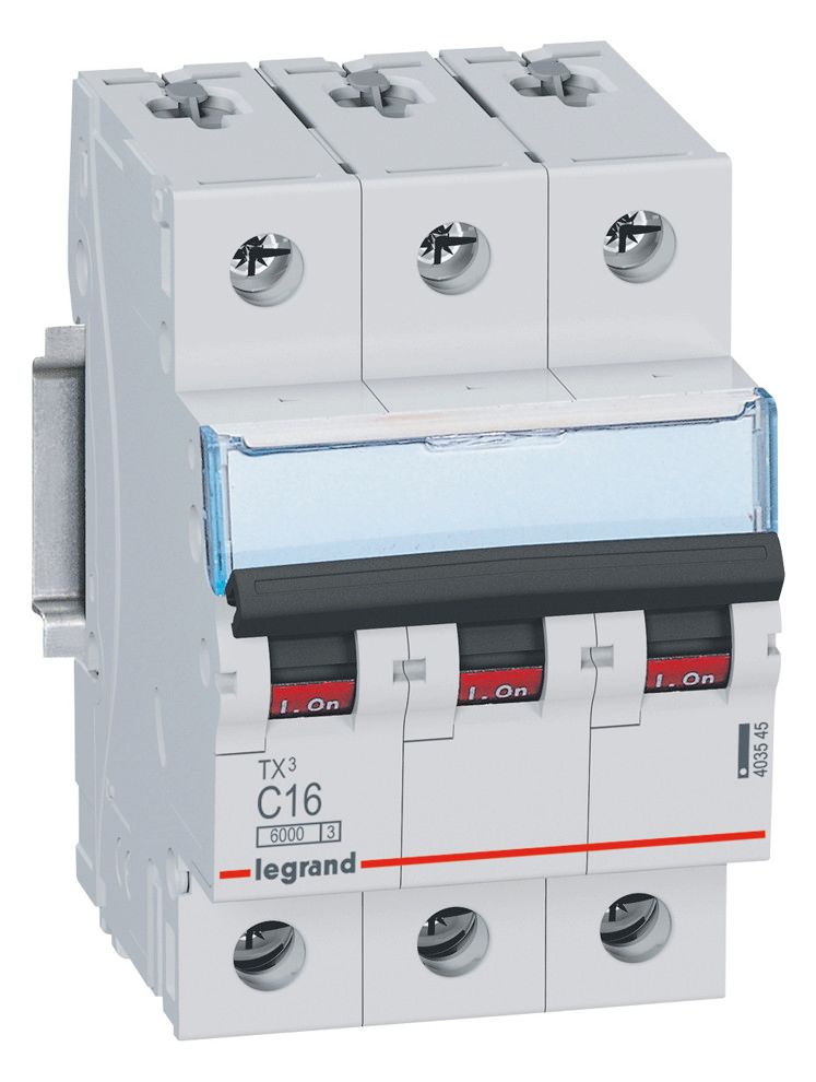 Legrand 403545 TX3 LS-Schalter C 16A 3-polig 6kA 400VAC 3TE