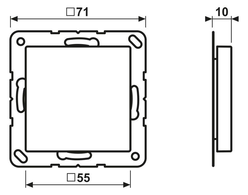 Jung A594-0ANM Blind-Abdeckung m.Tragr. verrastet Serie A anthrazit matt