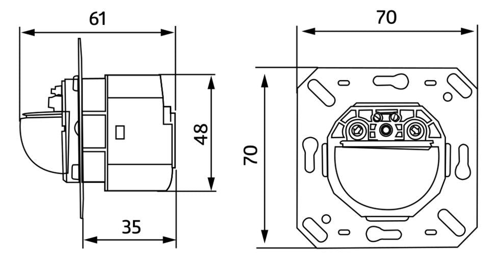 BEG 92660 Indoor 180-S o.Rahmen LUXOMAT Slave-Gerät Sensoreinsatz UP