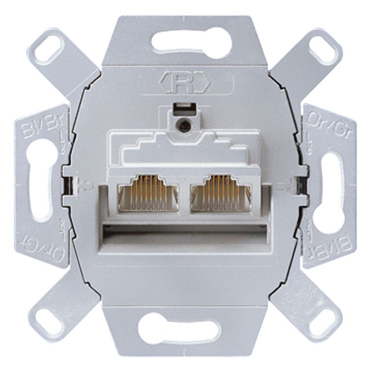 Jung UAE8-8UPOK6 Datendose Cat.6/Class E LSA-Plus 2x8polig f.2Terminal