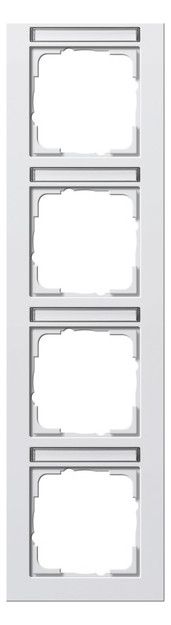 GIRA 111429 Abdeckrahmen 4fach senkrecht BSF E2 Reinweiß glänzend