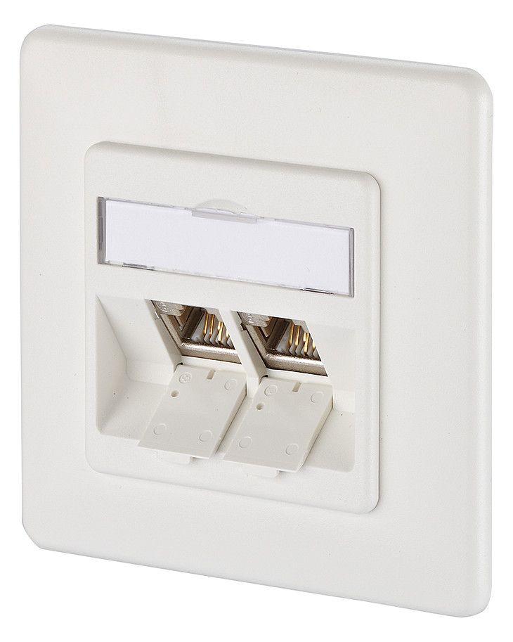 Metz 1309121002-E E-DAT Modul 2 Port UP Cat.6A reinweiß Anschlussdose