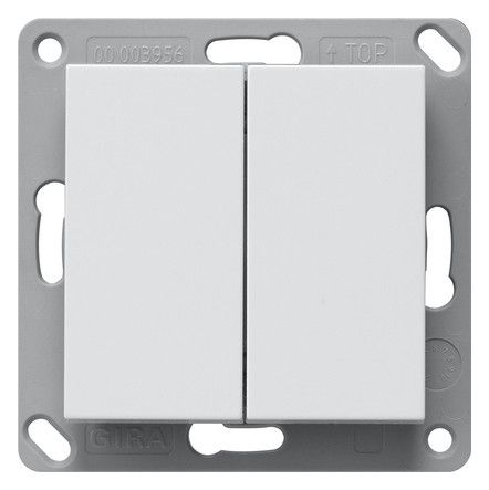 GIRA 242203 EnOcean Funk Wandsender 2fach System 55 Reinweiß glänzend