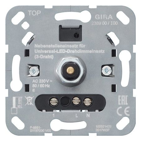 GIRA 238900 S3000 Dreh-Nebenstellen- einsatz 3-Draht